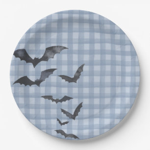 Blauer Pastell-Little-Boo-Geist-Geburtstagsdessert Pappteller