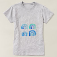 Blauer Pastell Retro Regenbogen