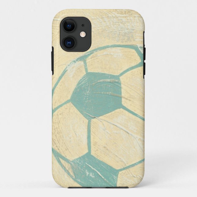 Blauer PastellFußball durch Chariklia Zarris Case-Mate iPhone Hülle (Rückseite)