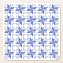 Blauer Patchworkblock