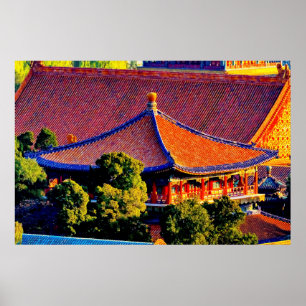 Blauer Pavillon  Verbotene Stadt Poster