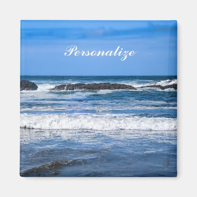 Blauer Pazifischer Ozean mit Namen Magnet (Vorne)