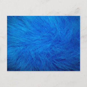 Blauer Pelz Postkarte