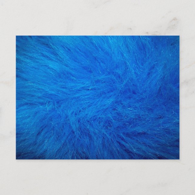 Blauer Pelz Postkarte (Vorderseite)