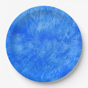 Blauer Pelzfahnenpapier Pappteller