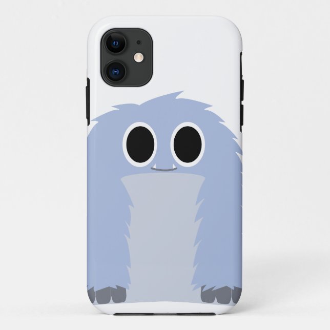 Blauer Pelzmonster-Kasten Case-Mate iPhone Hülle (Rückseite)