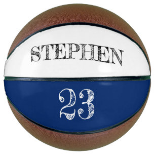 Blauer Personalisierter Name Ball Player Nummer Basketball