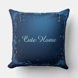 Blauer personalisierter Name, individuelles Gesche Kissen