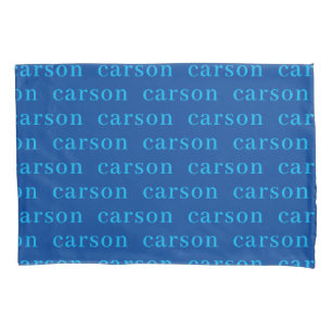 Blauer Personalisierter Name Kissenbezug