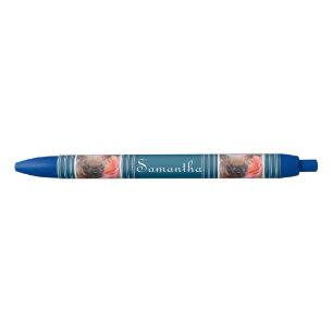 Blauer personalisierter Stift der französischen