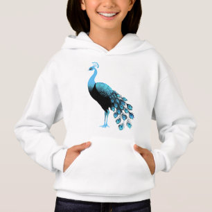 Blauer Pfau Hoodie