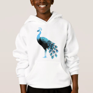 Blauer Pfau Hoodie