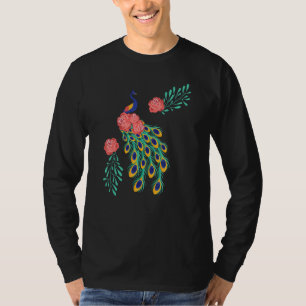 Blauer Pfau Libellen Vögel Tier Grafik T-Shirt