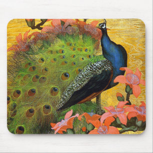 Blauer Pfau Mousepad