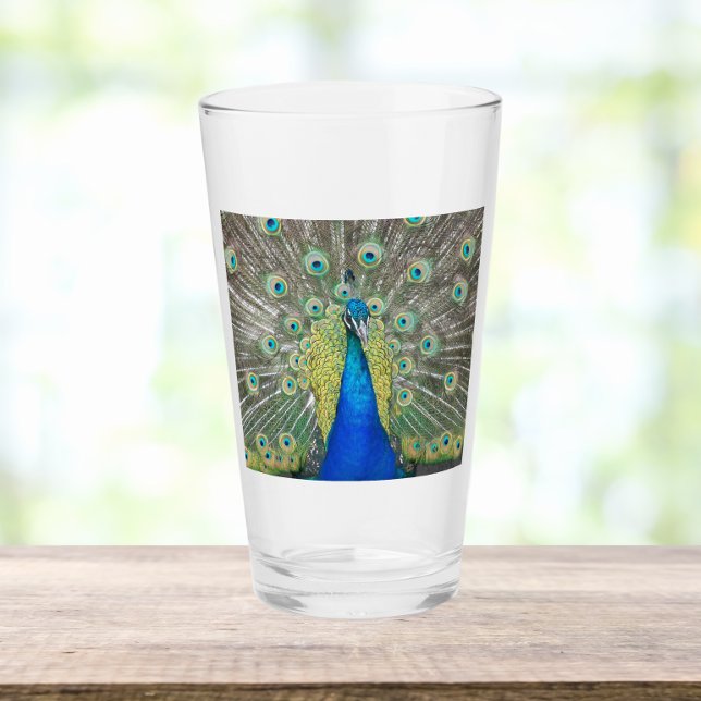 Blauer Pfauenfeder Glas (In Situ Table)