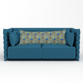 Blauer Pfauenpfropf Foto Muster Kissen