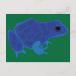 Blauer Pfeilgiftfrosch Postkarte