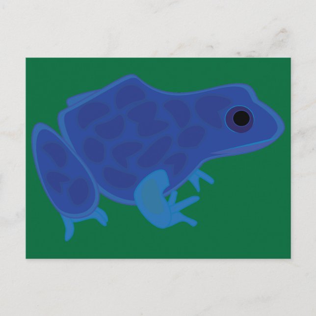 Blauer Pfeilgiftfrosch Postkarte (Vorderseite)