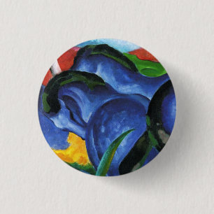 Blauer Pferdeknopf Franz Marcs Button
