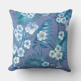 Blauer Pflanze Kissen