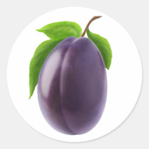 Blauer Pflaume Runder Aufkleber