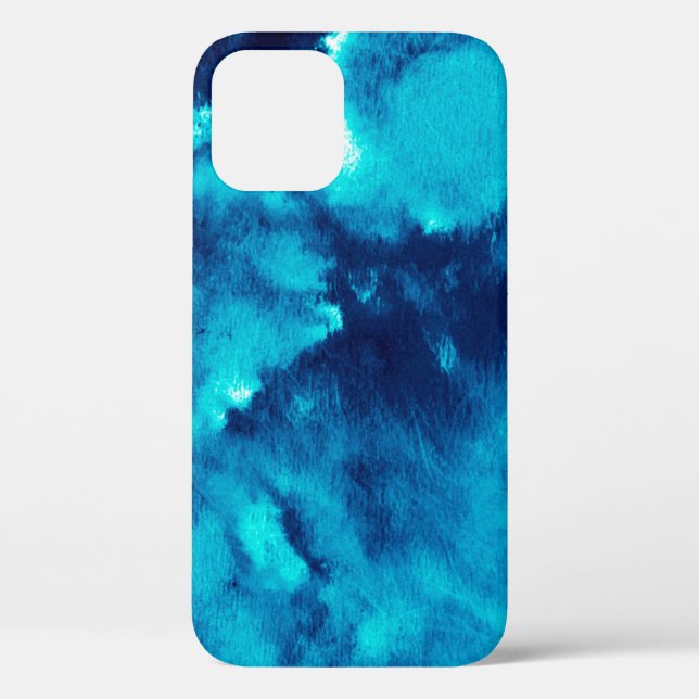 Blauer Phantom Fashion Patterns Dirty Plash Waterc Case-Mate iPhone Hülle (Rückseite)
