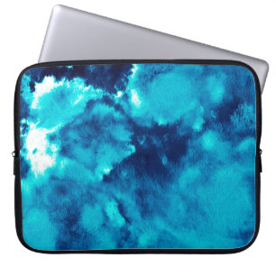 Blauer Phantom Fashion Patterns Dirty Plash Waterc Laptopschutzhülle