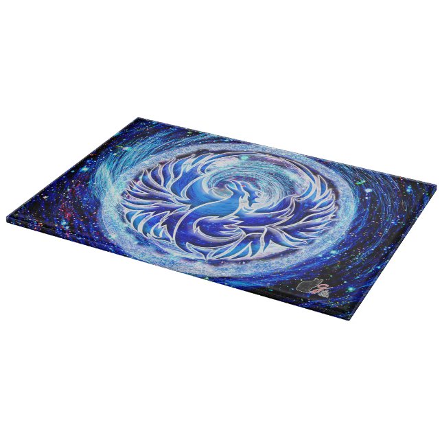 Blauer Phönix Schneidebrett (Ecke)