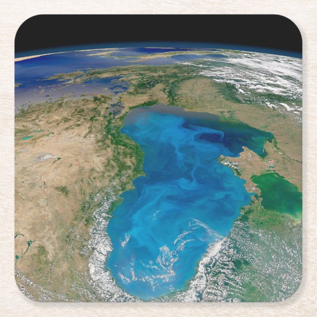 Blauer Phytoplankton blühen im Schwarzen Meer Rechteckiger Pappuntersetzer (Vorderseite)