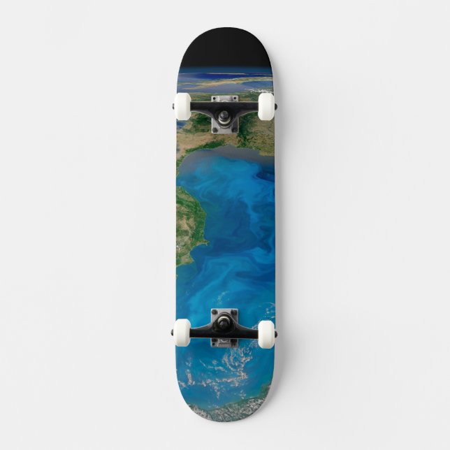 Blauer Phytoplankton blühen im Schwarzen Meer Skateboard (Vorderseite)
