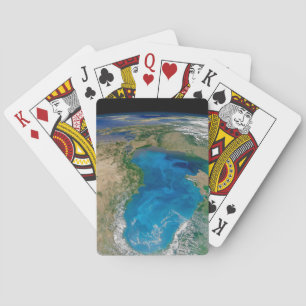 Blauer Phytoplankton blühen im Schwarzen Meer Spielkarten