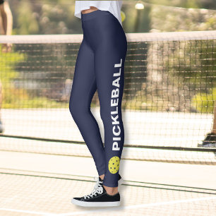 Blauer Pickleball-Leggings-Gelber Ball-Benutzerdef Leggings