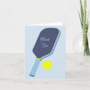Blauer Pickleball-Schläger und Ball Dankeskarte