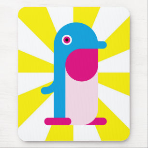 Blauer Pinguin Mousepad
