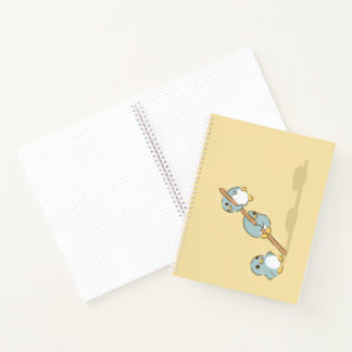Blauer Pinguine Notizbuch