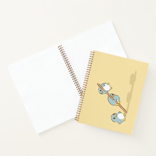 Blauer Pinguine Notizbuch (Innenseite)