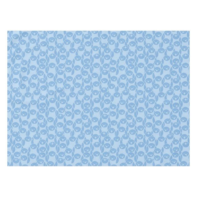 Blauer Pinguinmusterhintergrund Tischdecke (Vorderseite (Horizontal))