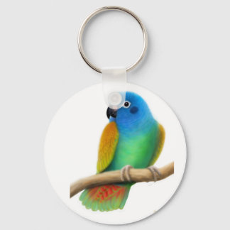 Blauer Pionus-Papagei-Schlüsselanhänger Schlüsselanhänger