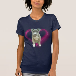 Blauer pitbull Welpen-T - Shirt
