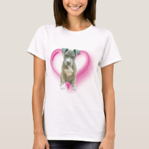 Blauer pitbull Welpen-T - Shirt