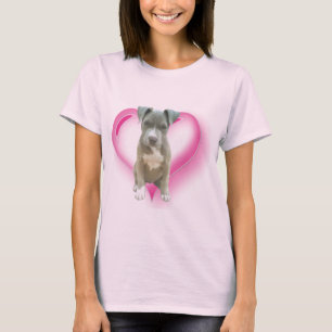 Blauer pitbull Welpen-T - Shirt