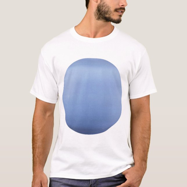 Blauer Planet Minimal Design. T-Shirt (Vorderseite)