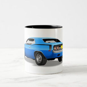 Blauer Plymouth 'Cuda Becher Zweifarbige Tasse