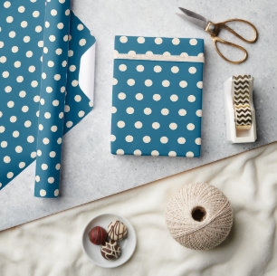 Blauer Polster-Punkt Geschenkpapier