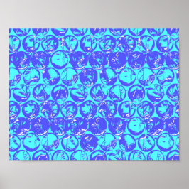 Blauer Pop Poster