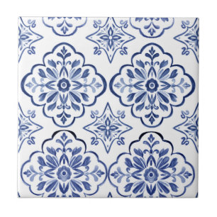 Blauer Portugiesischer Mittelmeer-Azulejo-Dekor Fliese