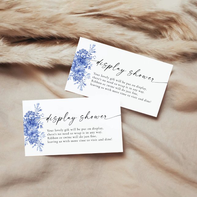 Blauer Porzellan Blütendusche Begleitkarte (Von Creator hochgeladen)