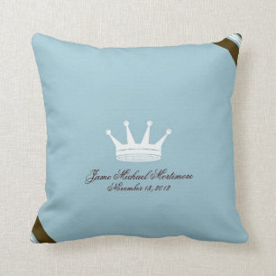 Blauer Prinz Crown Custom Baby Pillow Kissen