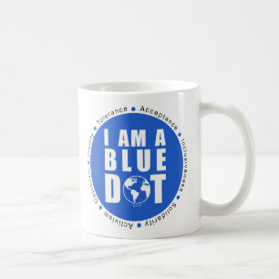 Blauer Punkt global Kaffeetasse