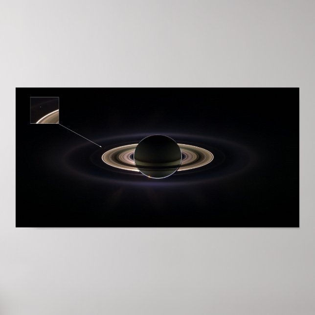 Blauer Punkt, Saturn Poster (Vorne)